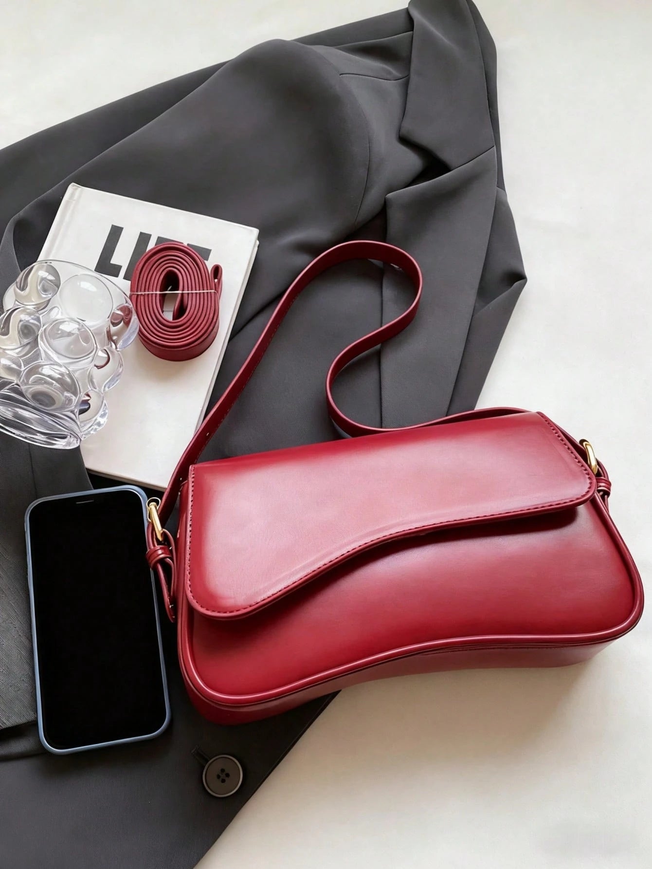 Fashionable Crocodile Embossed Women's Crossbody Bag