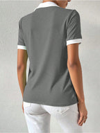 Contrast Trim Short Sleeve Tee shein