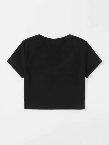 EZwear Letter Graphic Tee shein