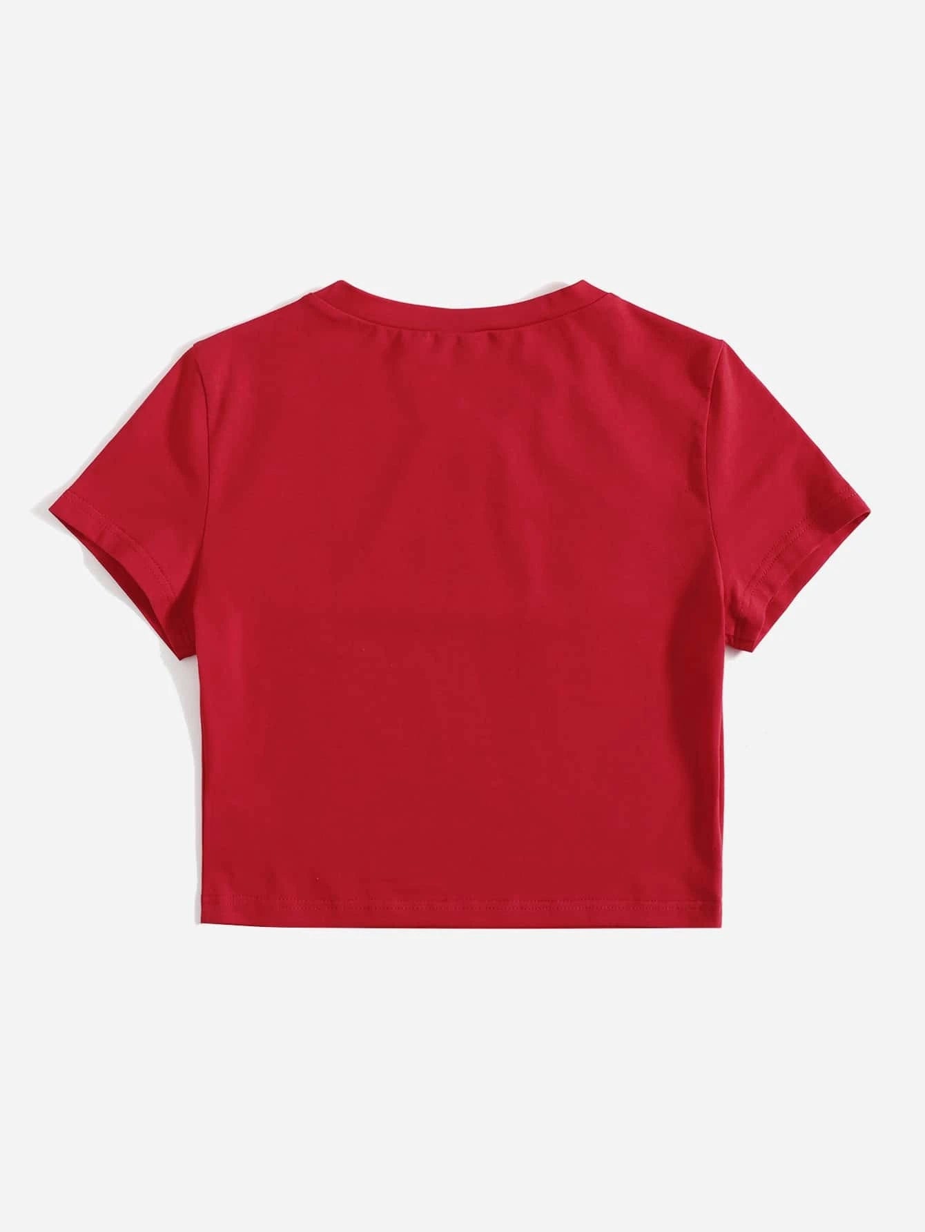 EZwear Letter Graphic Tee shein