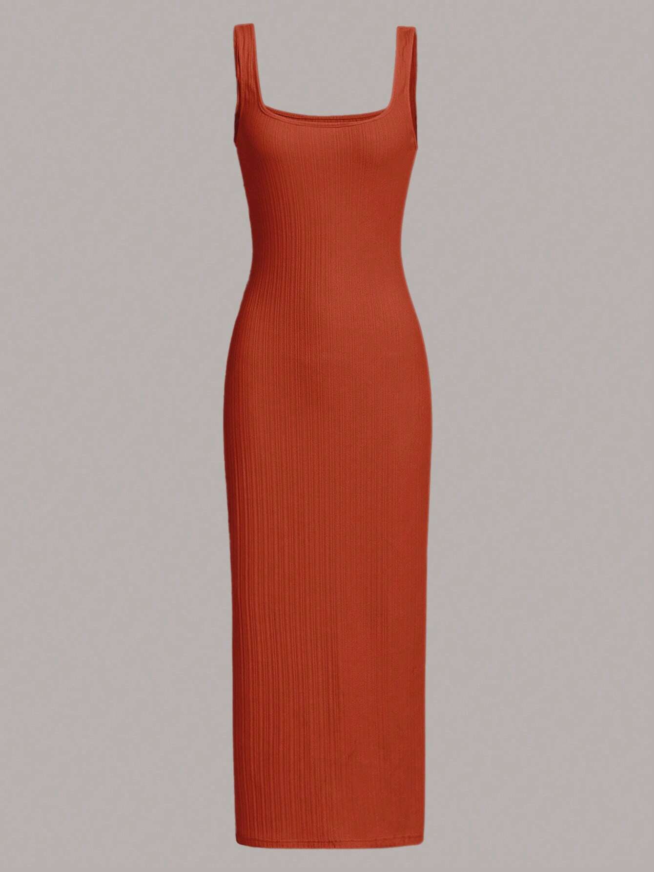 EZwear Solid Tank Dress shein