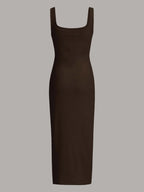EZwear Solid Tank Dress shein
