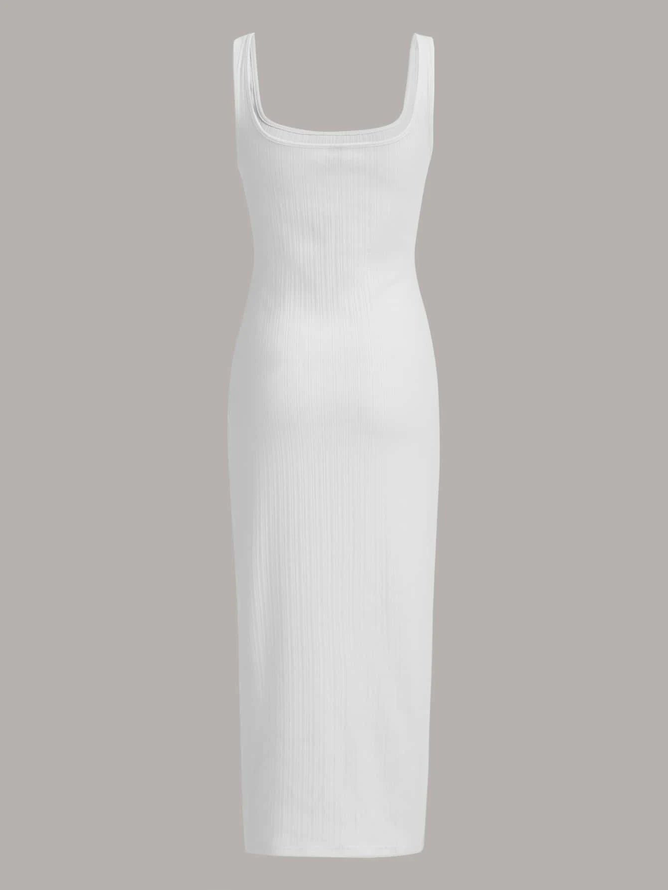 EZwear Solid Tank Dress shein