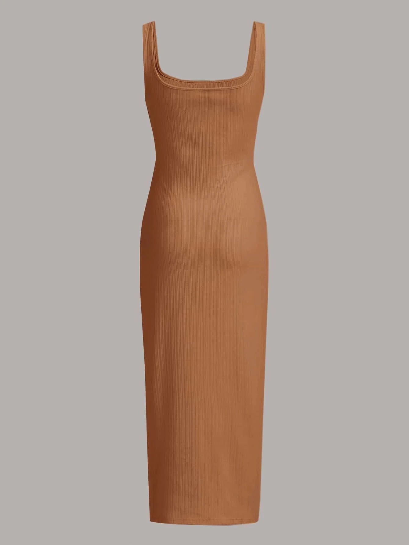 EZwear Solid Tank Dress shein