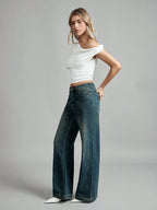 Women Casual Solid Color White Asymmetrical Moisture-Wicking Pleated Design Neck T-Shirt shein