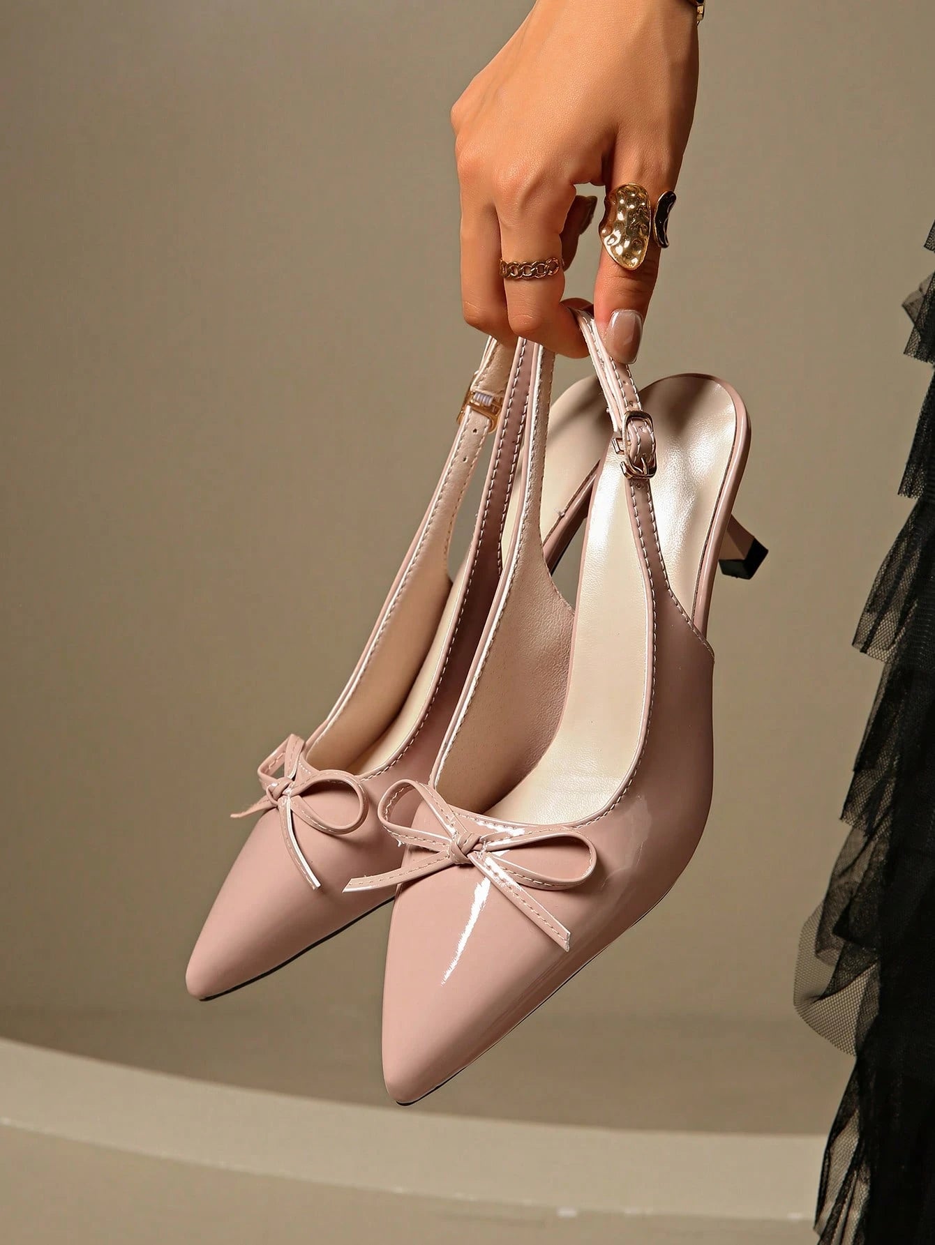 Elegant Pointed Toe Bowknot Stiletto High Heel Sandals