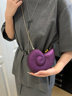 Fashionable Shiny Evening Bag With Chain Strap shein