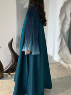 Elegant Women's Long Abaya With Pleated Bell Sleeves shein