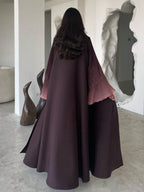 Elegant Women's Long Abaya With Pleated Bell Sleeves shein