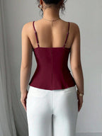 ashionable Versatile Commuting Casual Cinched Waist Camisole shein