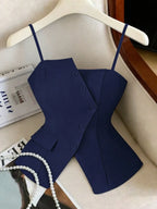 ashionable Versatile Commuting Casual Cinched Waist Camisole shein