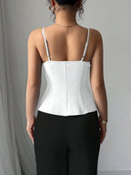 ashionable Versatile Commuting Casual Cinched Waist Camisole shein
