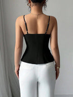 ashionable Versatile Commuting Casual Cinched Waist Camisole shein