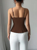 ashionable Versatile Commuting Casual Cinched Waist Camisole shein