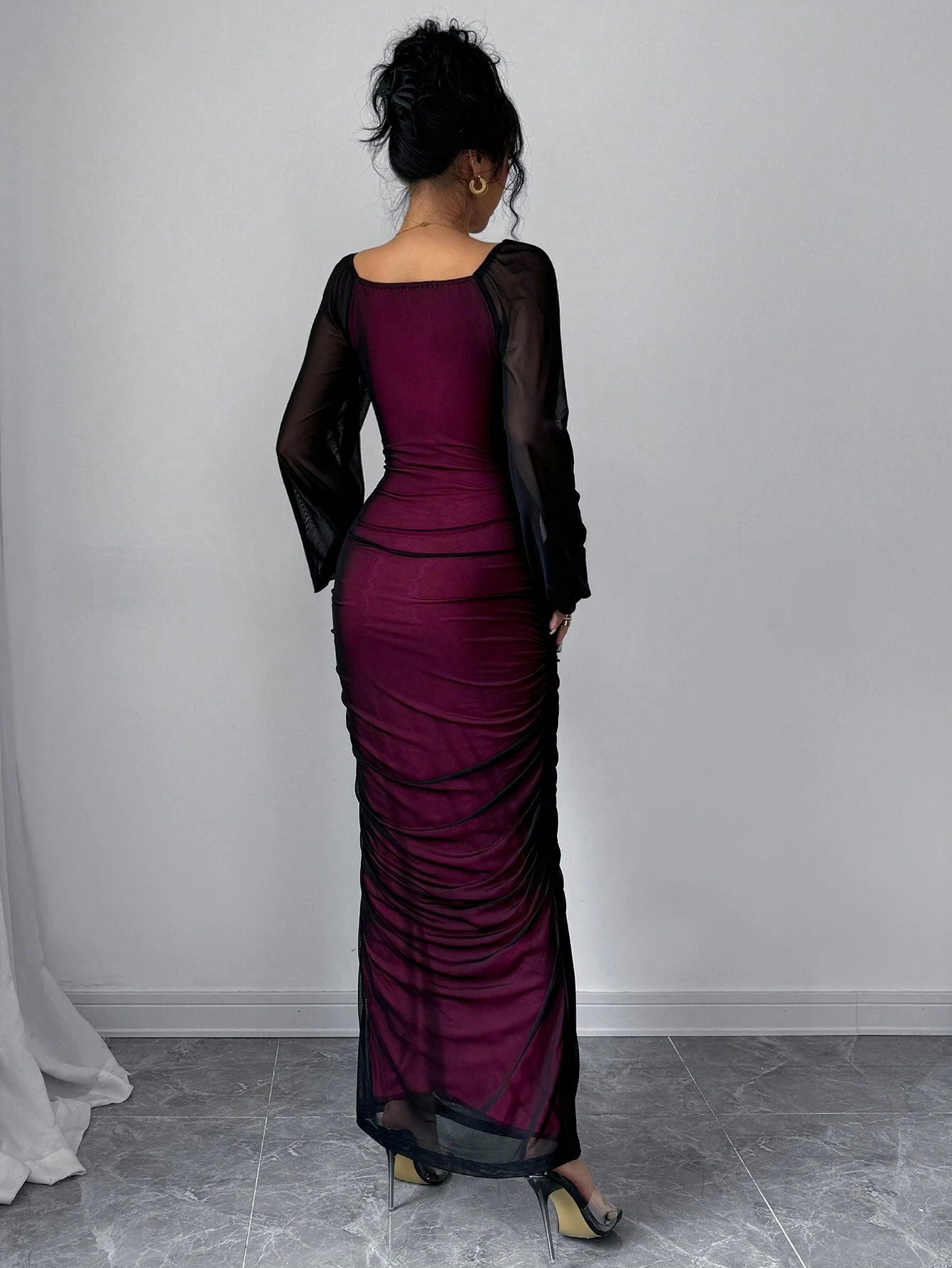 Elenzga Women's Elegant Long Sleeve Dress