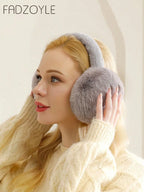 1pc Foldable Fluffy Wool Ear Muffs shein
