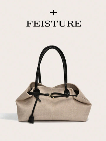 FEISTURE 1pc Spring & Summer Fashion Patchwork Denim Hand Bag