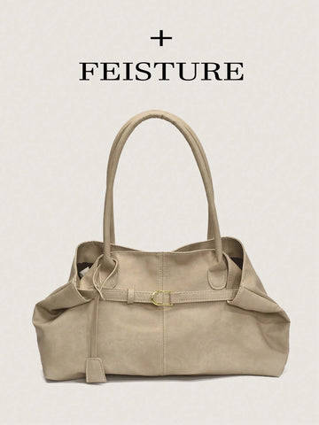 FEISTURE 1pc Spring & Summer Fashion Patchwork Denim Hand Bag