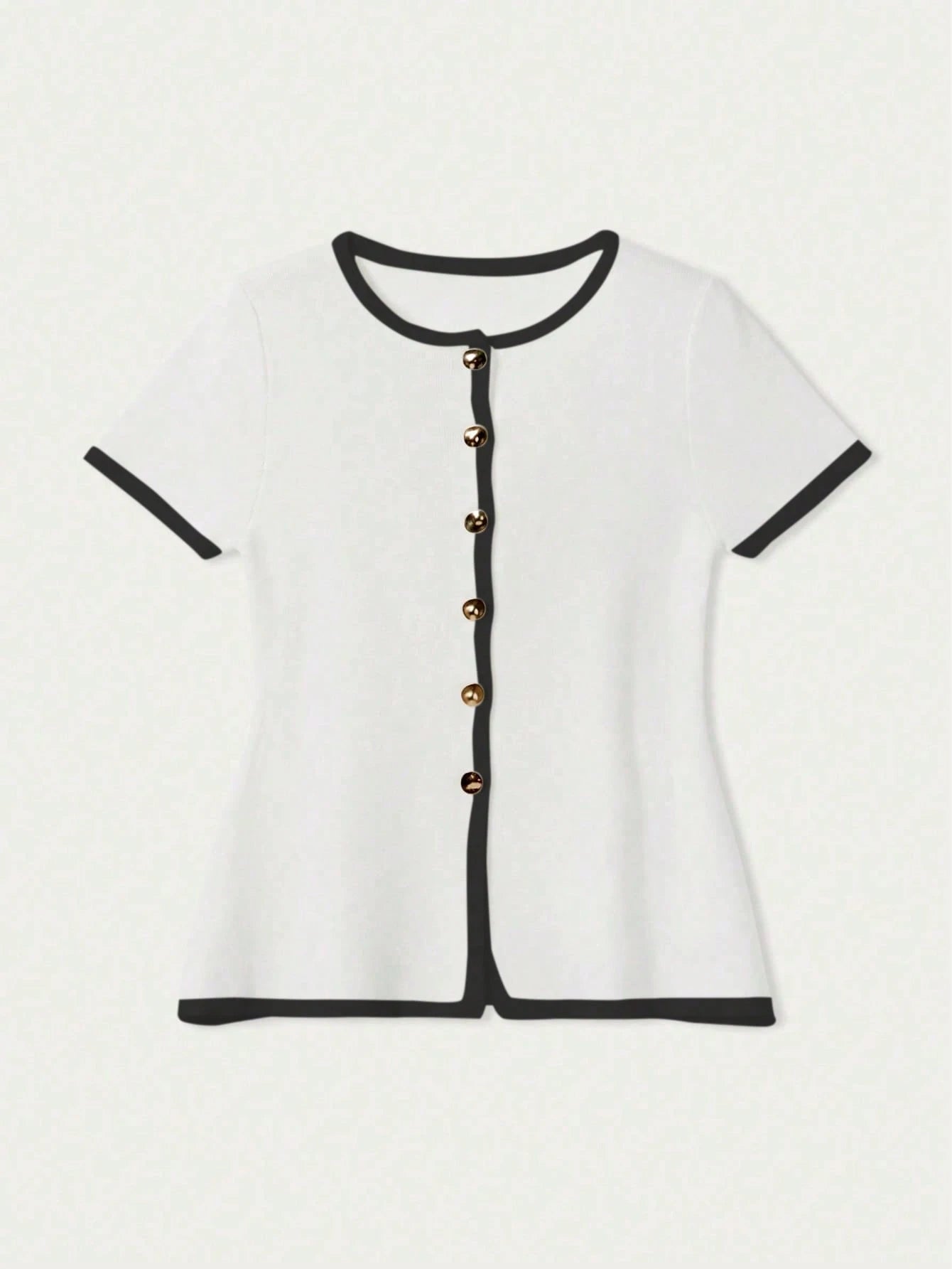 New Knitted Top, Casual, Simple And Atmospheric