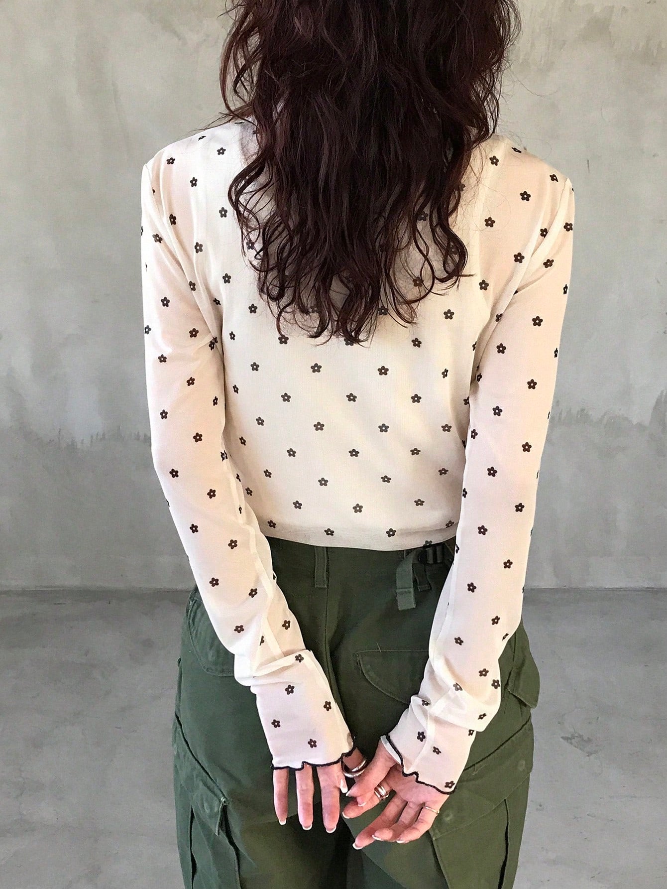 FRIFUL Women's Autumn Ruffle Collar Long Sleeve Polka Dot Blouse shein