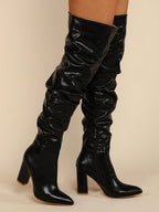 AZ Fold Over Boots shein