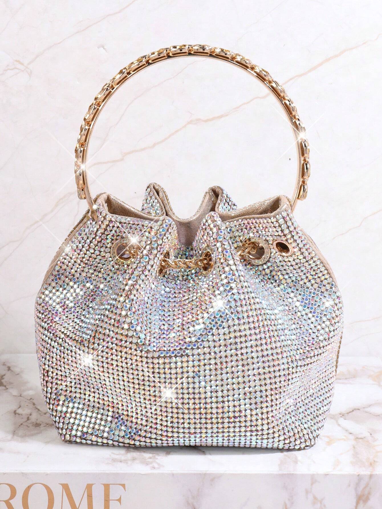 Fashionable Women'S All-Match Diamond Decorated Evening Bag shein