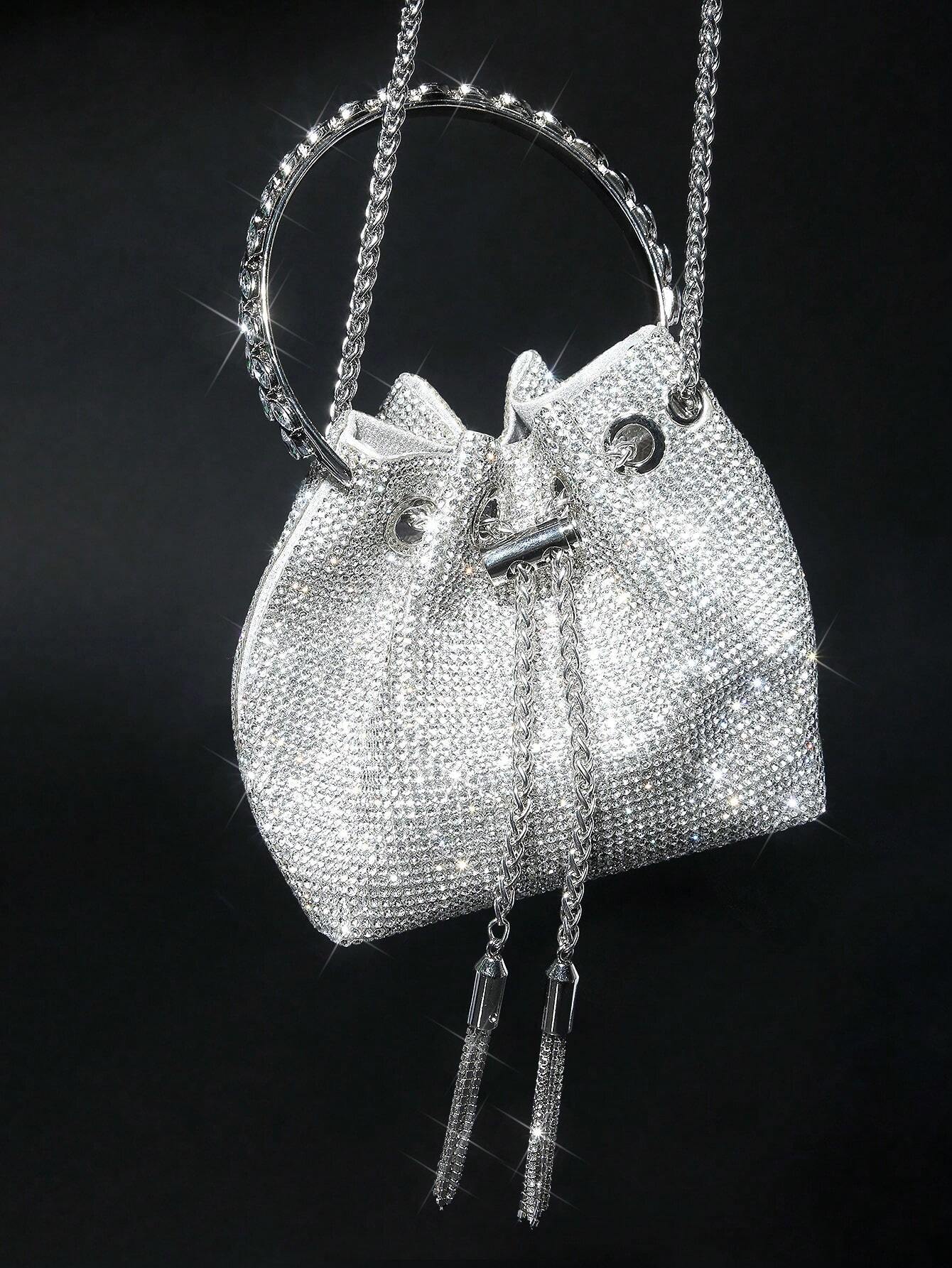 Fashionable Women'S All-Match Diamond Decorated Evening Bag shein