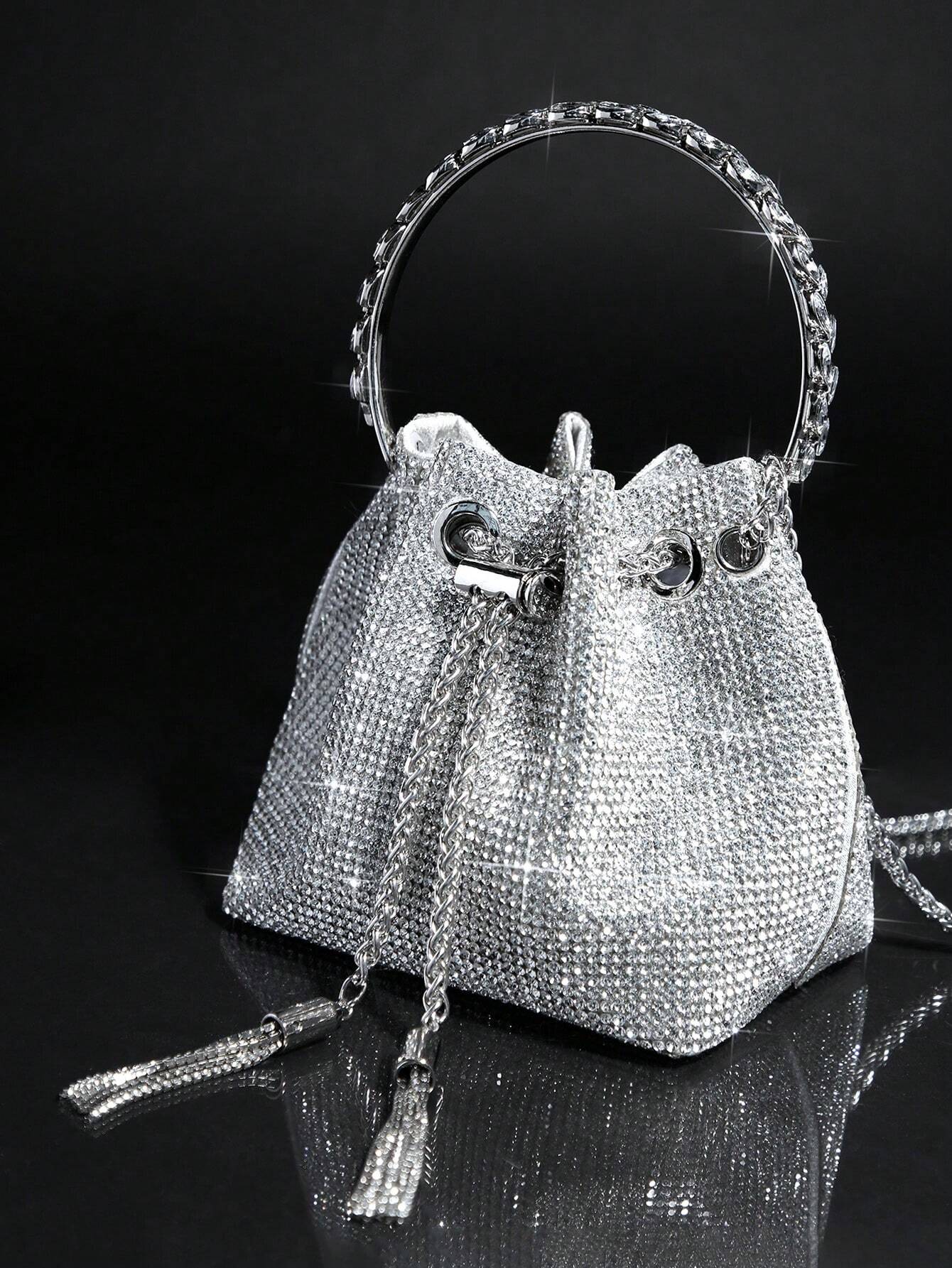 Fashionable Women'S All-Match Diamond Decorated Evening Bag shein