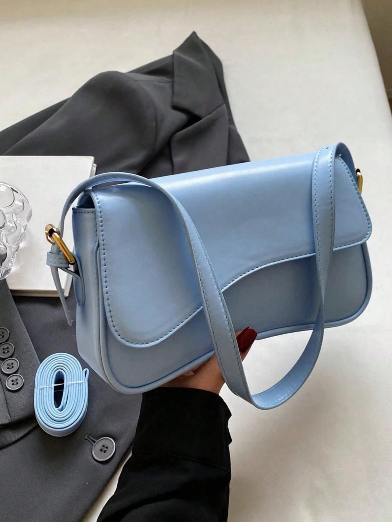 Fashionable Crocodile Embossed Women's Crossbody Bag