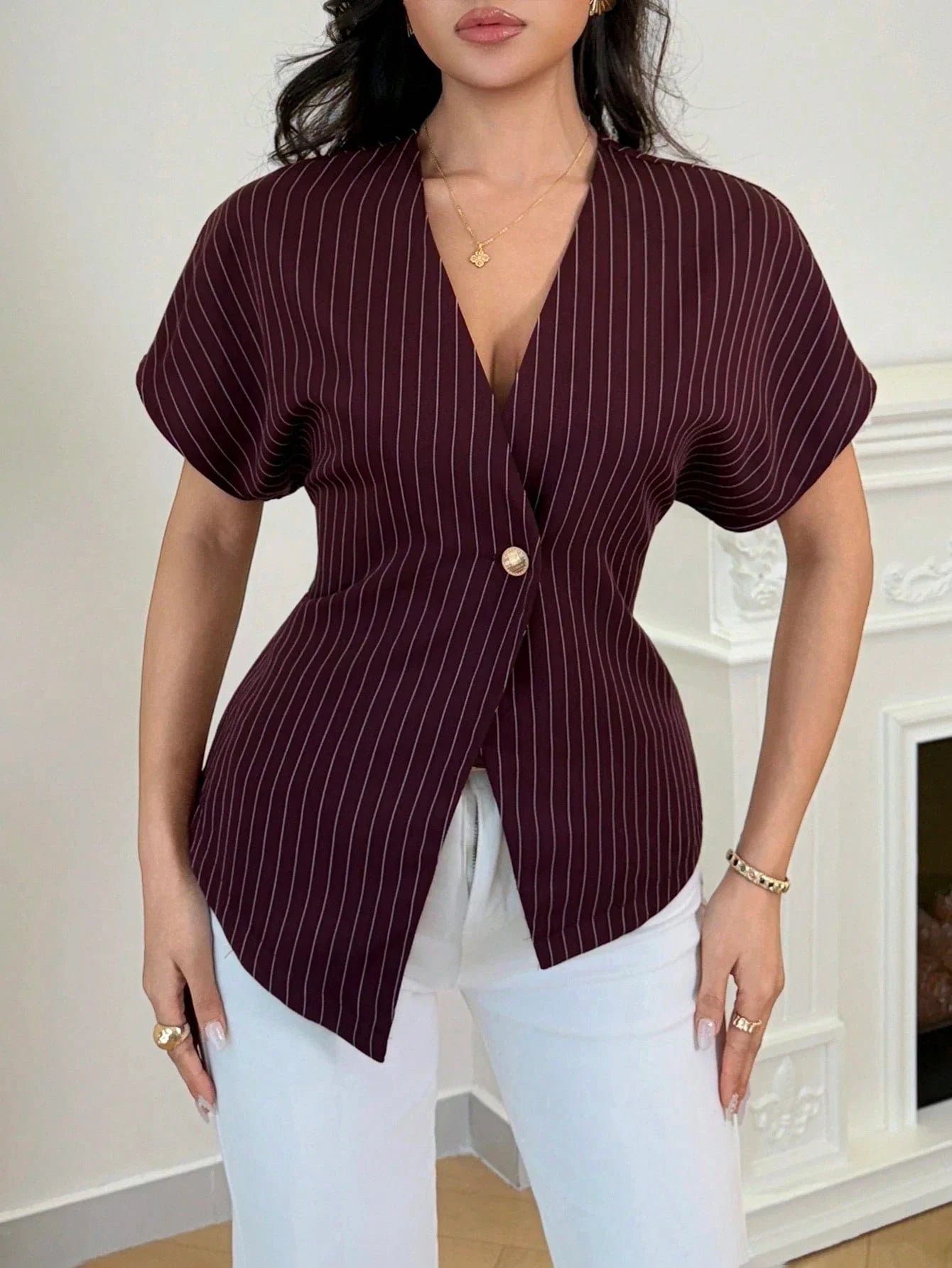 Women Striped Top shein