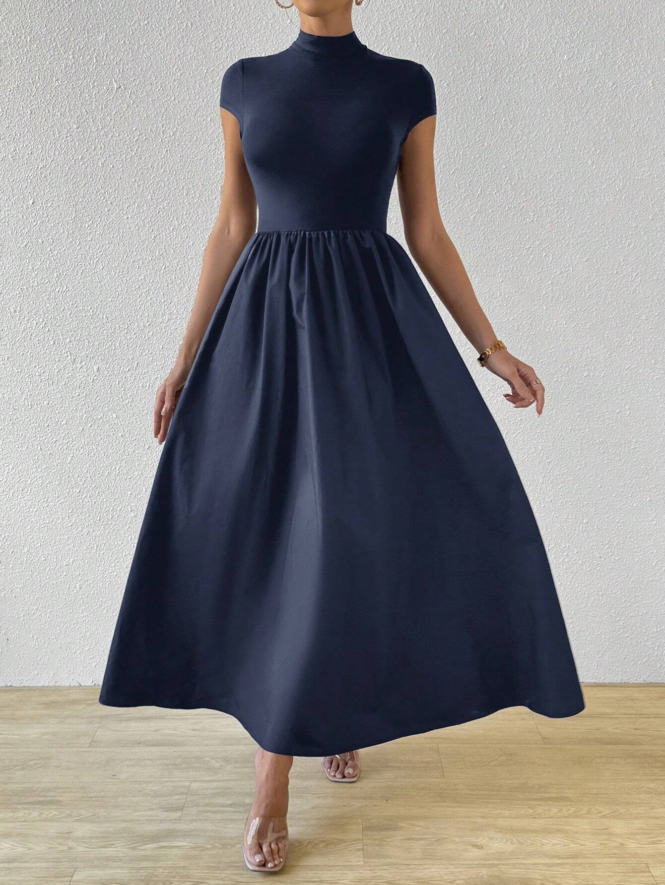 Firerie Women New Chinese-Style Short Sleeve Bodycon Dress shein