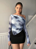 Women's Asymmetrical Hem T-Shirt shein