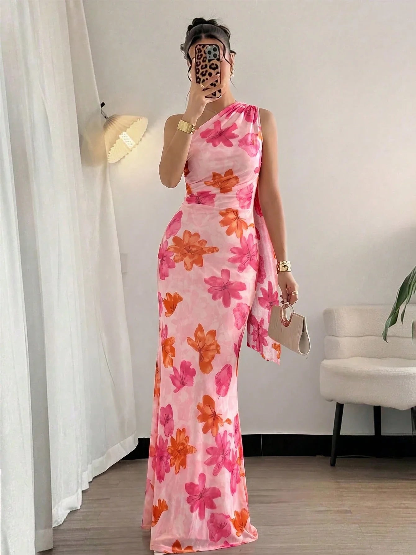 Elegant Off-Shoulder Hip Fishtail Dress shein