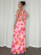 Elegant Off-Shoulder Hip Fishtail Dress shein