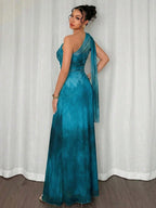 Elegant Off-Shoulder Hip Fishtail Dress shein
