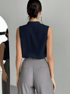 Women's Chic & Elegant Office Wear V-Neck Blouse shein