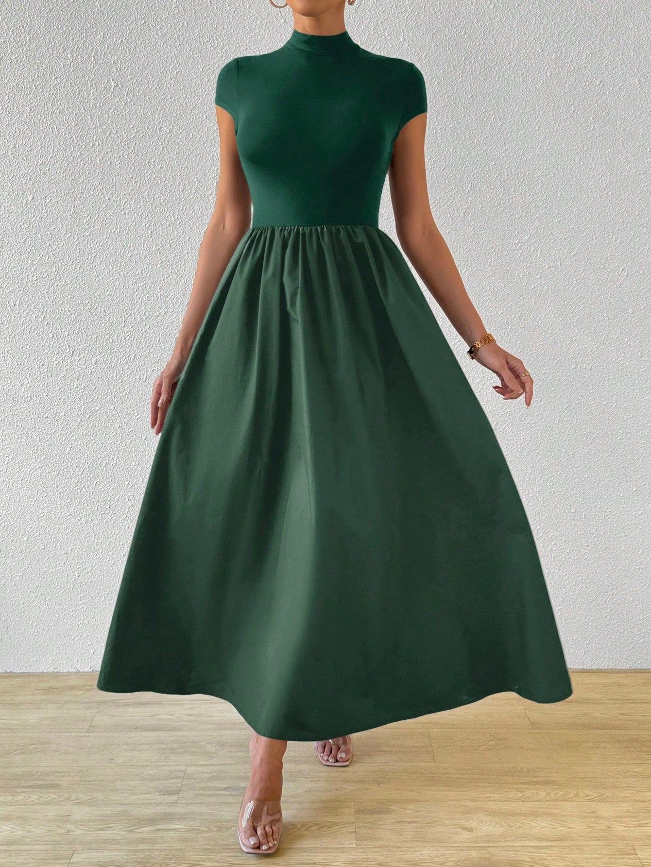 Firerie Women New Chinese-Style Short Sleeve Bodycon Dress shein