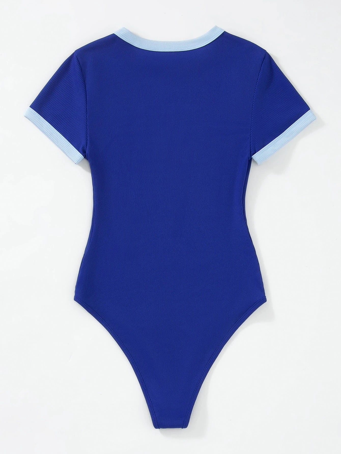 Flirla Slogan Graphic Contrast Trim Bodysuit