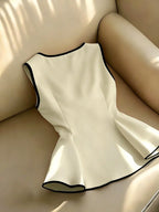 Women's Elegant Contrast Color Trim Bow Decor Camisole Top shein