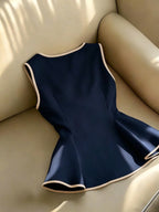Women's Elegant Contrast Color Trim Bow Decor Camisole Top shein