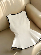 Women's Elegant Contrast Color Trim Bow Decor Camisole Top shein