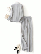 Women's Luxury Elegant Autumn Fashion 2 In 1 Jacket And Pants Set shein