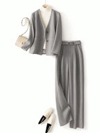 Women's Luxury Elegant Autumn Fashion 2 In 1 Jacket And Pants Set shein