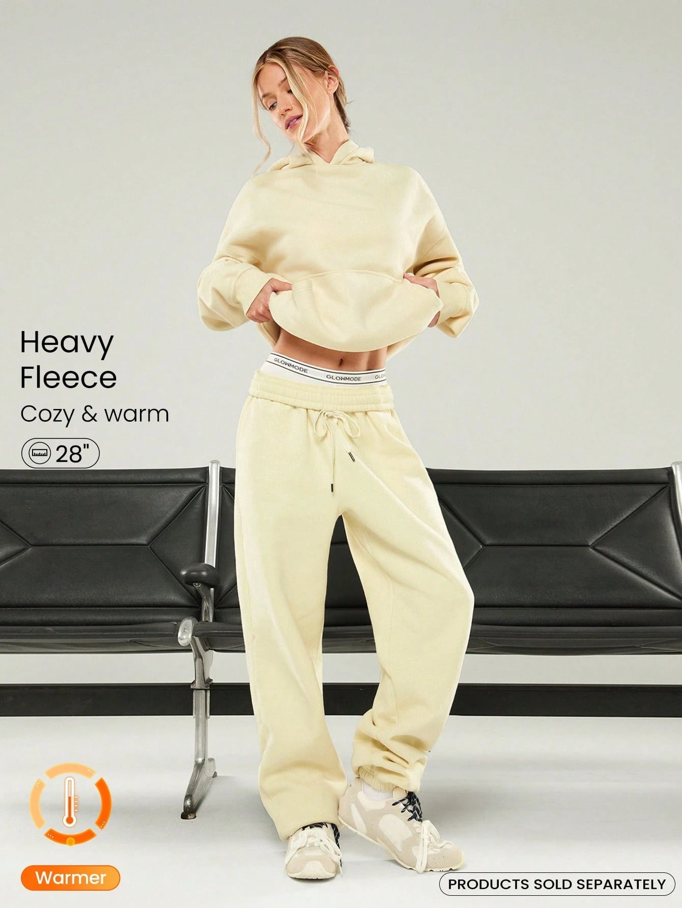 Heavyweight Fleece Oversized Fit Adjustable Drawstring Waist Basic Joggers