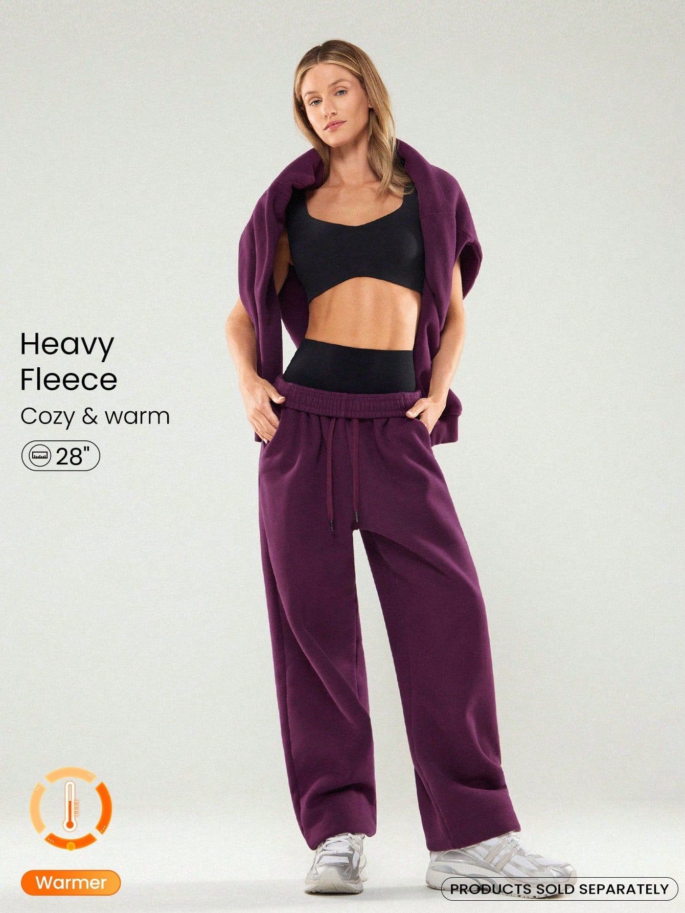 Heavyweight Fleece Oversized Fit Adjustable Drawstring Waist Basic Joggers