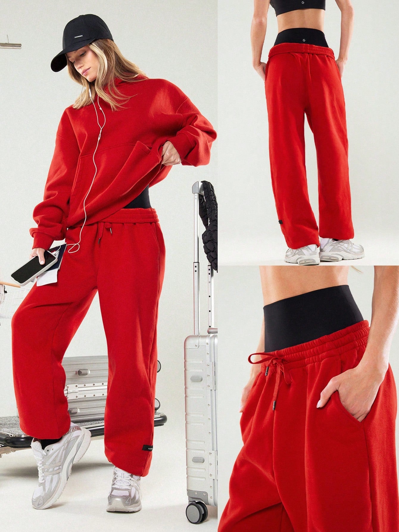 Heavyweight Fleece Oversized Fit Adjustable Drawstring Waist Basic Joggers