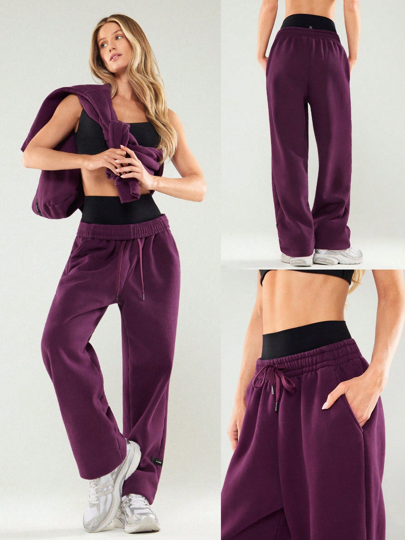 Heavyweight Fleece Oversized Fit Adjustable Drawstring Waist Basic Joggers