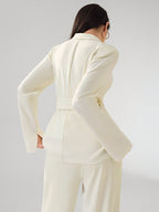 Women's Solid Color Long Sleeve Blazer Jacket shein