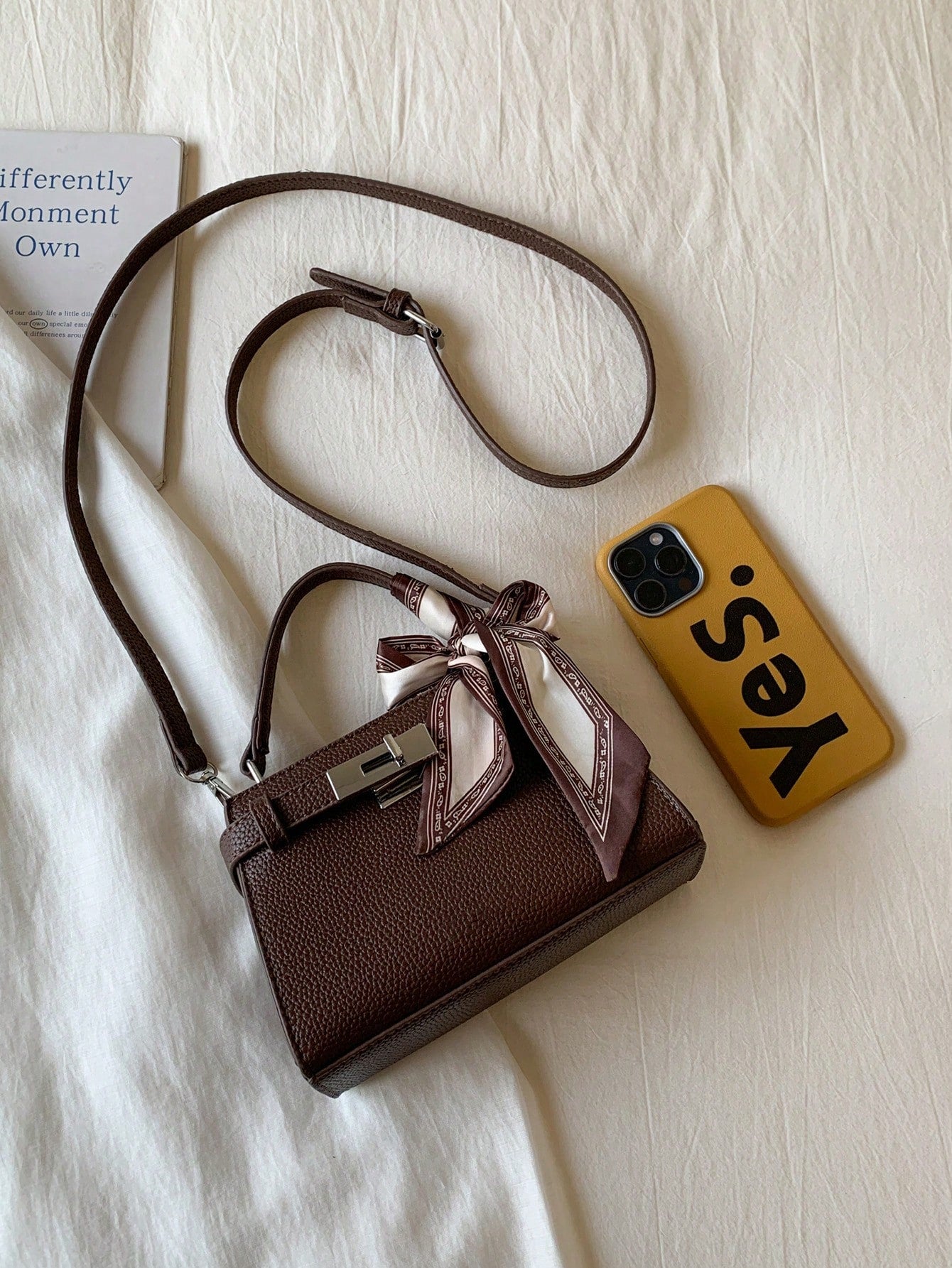 Fashionable High-End Litchi Grain Women's Handbag