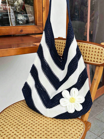Hollow Out Weave Bag Bohemian Style Beach Handbag